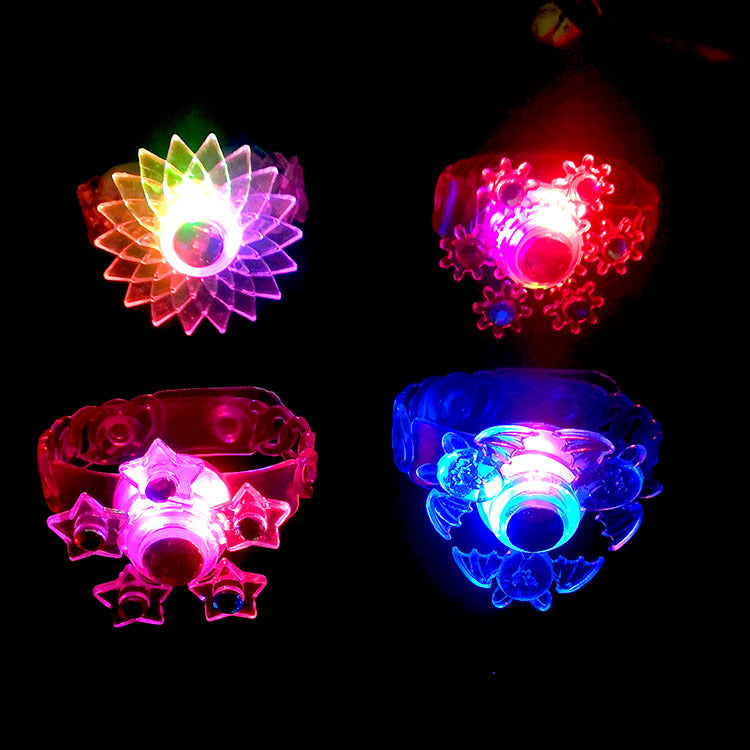 Wholesale Creative Rotating Gyroscopes with Diamonds, LED Children's Luminous Plastic Watches, Toys